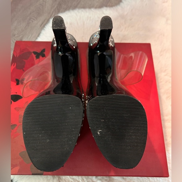 Pleaser Stardust Black Rhinestone Platform heels. - Picture 12 of 14